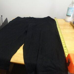 Evans black crop linen blend trousers Sz 22 plus
